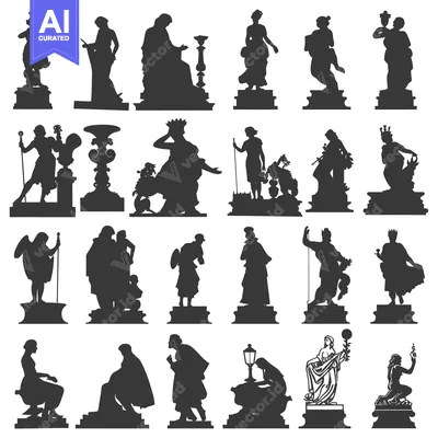 Popular premium asset: Collection of Silhouettes of Various Statues
