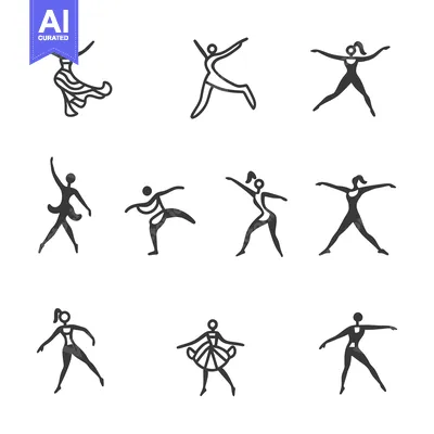 Popular premium asset: Collection of Simple Female Dance Silhouettes
