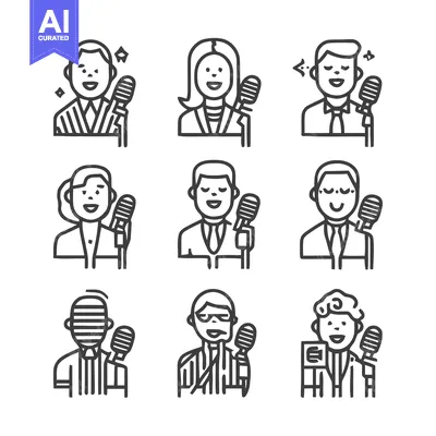 Popular premium asset: Diverse Group of People Holding Microphones for Broadcasting.