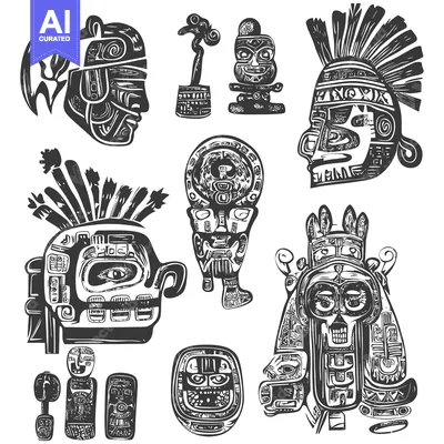 Popular premium asset: Collection of Stylized Mayan-Inspired Figures with Detailed Carvings