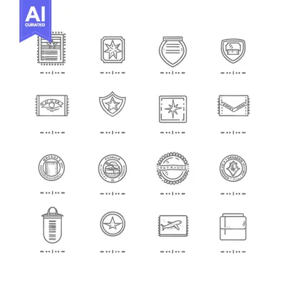 Aset premium populer: Collection of Travel and Tourism Related Hand-Drawn Icons