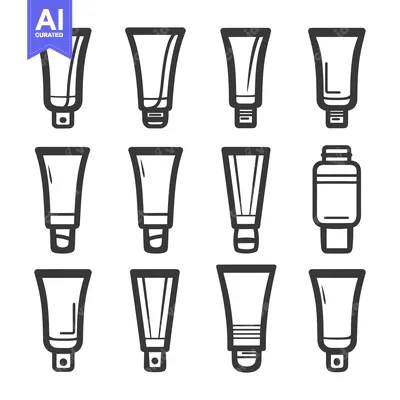 Aset desain premium: Collection of Various Tube and Bottle Packaging Designs