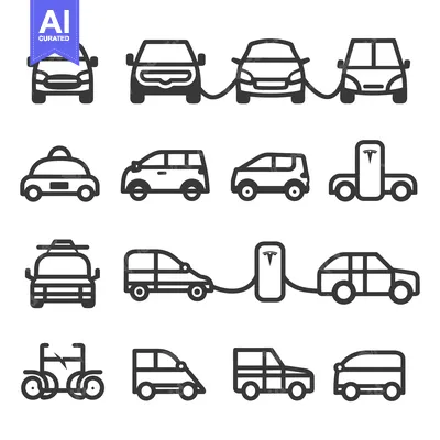Popular premium asset: Collection of Vehicle Icons in Outline Style