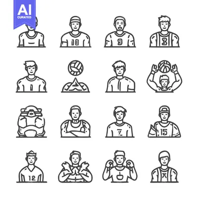 Aset premium populer: Sports Icons - Diverse Athletes and Sporting Activities.
