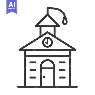 Popular premium asset: A simple illustration of a building with clock and bell