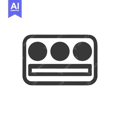 Aset desain premium: Minimalist Makeup Palette Icon with Three Shades and Applicator