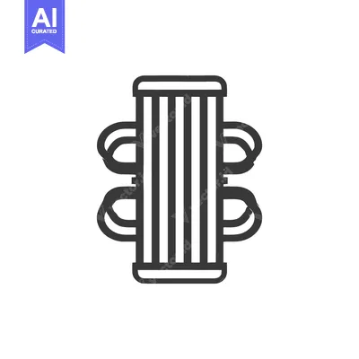 Aset premium populer: Abstract Graphic: Stylized Column with Handles, Black and White Design