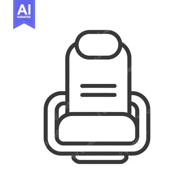Aset premium populer: A minimalist line art representation of a printer device