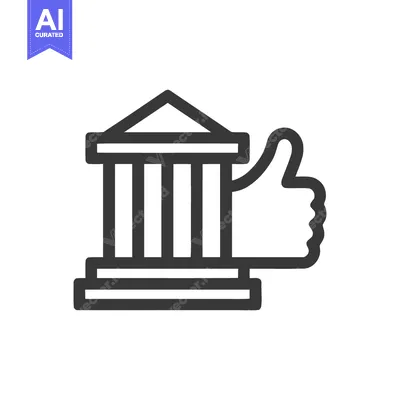 Aset desain premium: Positive Bank Approval: Thumbs Up Icon for Financial Institution Succe