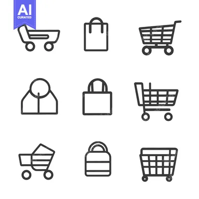 Popular premium asset: Various simple line icons representing shopping and commerce symbols