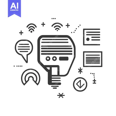 Aset premium populer: Vector illustration of communication and technology related icons pres