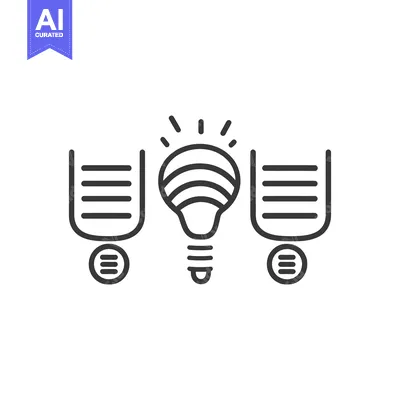 Popular premium asset: A creative idea is visualized between two data containers