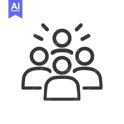 Download Teamwork Icon: Group of People with Leader, Idea, and Collaboration Co Vector Graphic