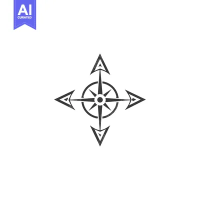 Popular premium asset: Compass Rose with Four Directional Arrows