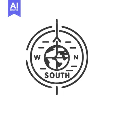 Premium design asset: Compass with Earth Globe and Directional Arrows