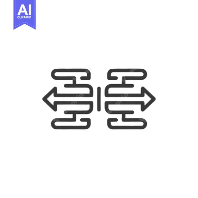Diverging Paths: Symmetrical Arrows Pointing in Opposite Directions, I