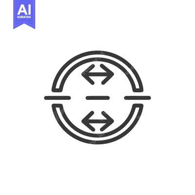 Popular premium asset: Targeting Icon: Circular Symbol with Opposing Arrows, Line Art