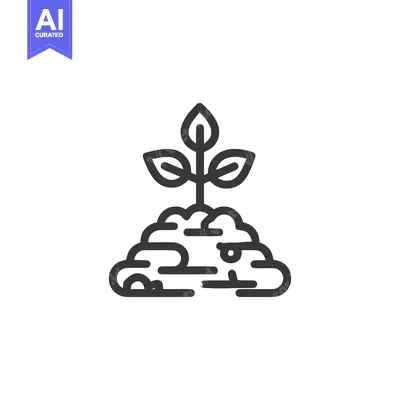 Popular premium asset: Sprout Icon: Emerging Plant from Soil, Line Art Symbol