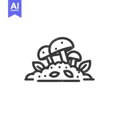 Popular premium asset: Minimalist Mushroom Cluster Icon: Line Art of Fungi and Leaves