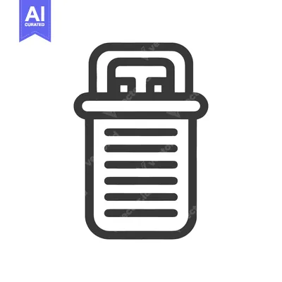 Aset premium populer: Minimalist Icon of a Sleeping Bag with Straps and Horizontal Lines
