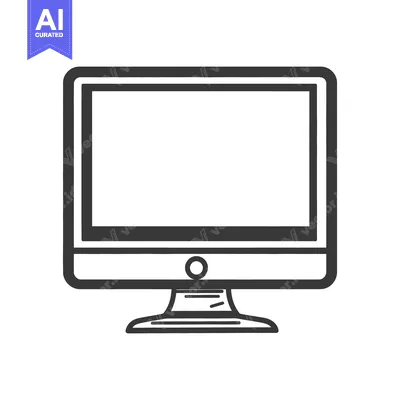 Popular premium asset: A modern minimalist illustration of a desktop computer monitor