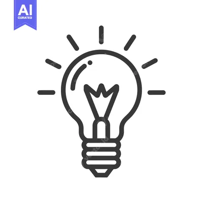 Premium design asset: An illuminated lightbulb showing an idea or inspiration icon