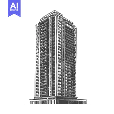 Popular premium asset: Modern Highrise Building Architectural Sketch Design