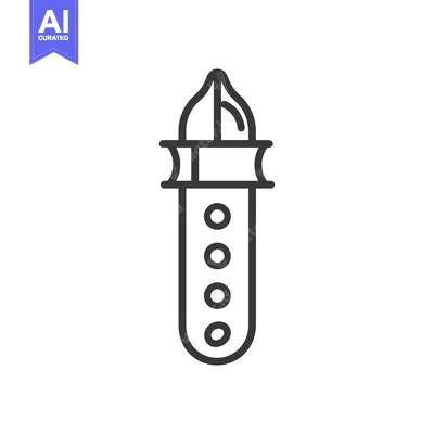 Aset desain premium: A stylized illustration depicting a laboratory instrument with four ci