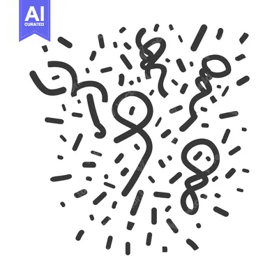 Aset premium populer: Festive celebratory image of confetti streamers and small decorations