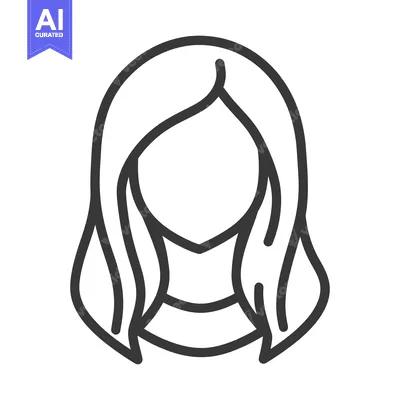 Popular premium asset: A simple black and white outline illustration of a female person