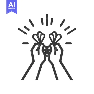 Aset premium populer: Two hands are holding objects radiating light and excitement