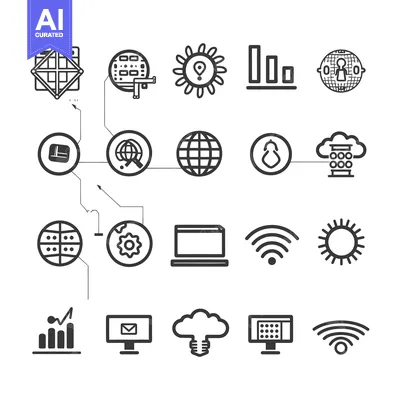 Popular premium asset: Connected Network of Technology Icons