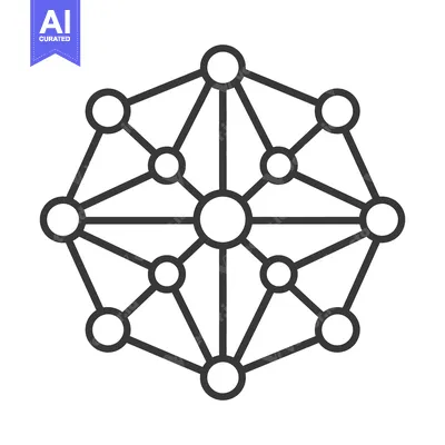 Aset premium populer: A visual depiction of connected circles and lines forming a network