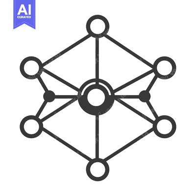 Popular premium asset: A symmetrical geometric network made of circles and lines