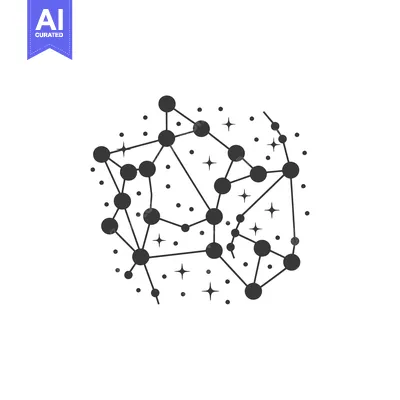 Premium design asset: A depiction of a constellation with dots and lines
