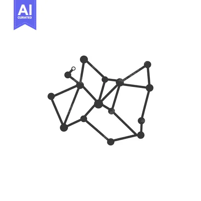 Popular premium asset: A graphic depiction of interconnected nodes and lines on white