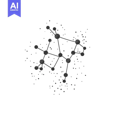 Popular premium asset: An illustration of a stylized constellation in space with dots