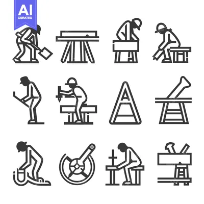 Popular premium asset: Construction Worker Icons for Construction, Repair, or Building Themes