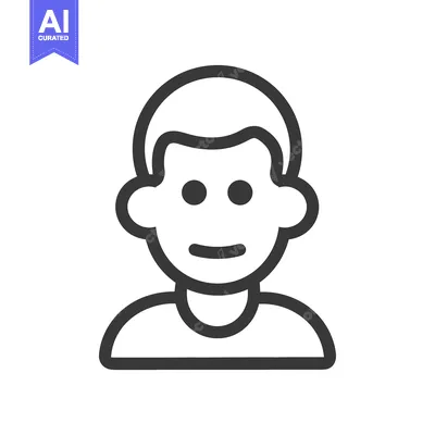 Aset premium populer: A simple graphic depiction of a happy human face icon