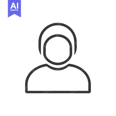 Aset premium populer: Simple outline illustration portraying the depiction of a generic pers