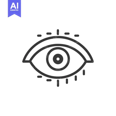 A simple black outline drawing of a human eye