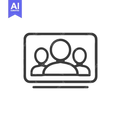 Popular premium asset: Online Meeting Icon: Three People in Digital Conference Call, Simple L