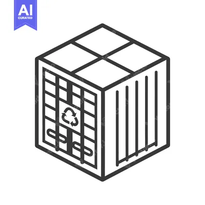 Popular premium asset: A vector illustration depicting a recycling container with a recycle s