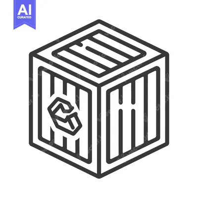 Popular premium asset: An isometric view of a recycling wooden crate