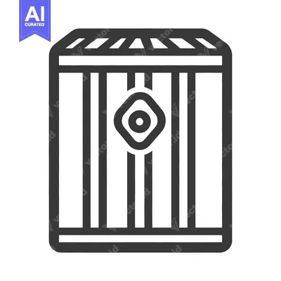 Popular premium asset: Simple illustrated rectangular object with vertical striped sides
