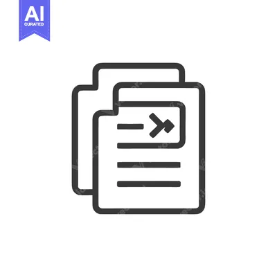 Aset desain premium: Flight Documents Icon: Stacked Papers with Airplane Symbol, Minimalist