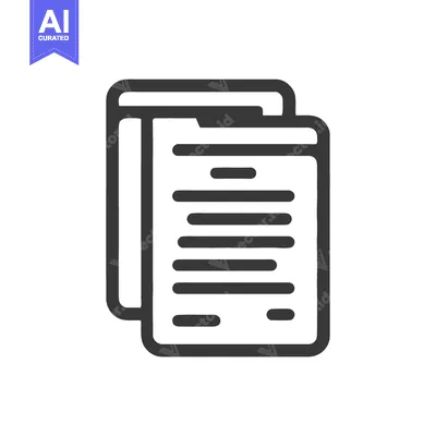 Aset desain premium: Stacked Documents Icon: Clean, Minimalist Design for Business and Info