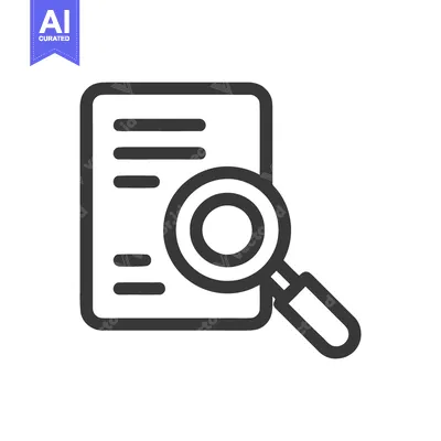 Aset premium populer: Document Search Icon: Magnifying Glass Over Paper with Text Lines