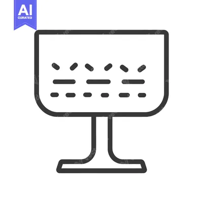 Aset desain premium: A stylized television screen depicted with morse code symbols