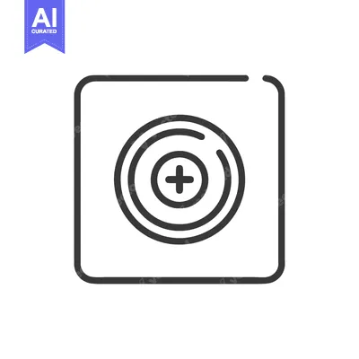 Premium design asset: Add Button Icon: Minimalist Design with Rounded Square and Concentric